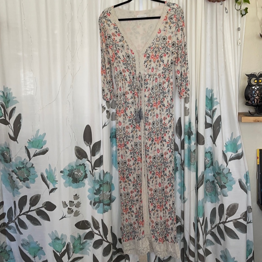 Coco + Jameson Paisley and Lace Maxi Dress